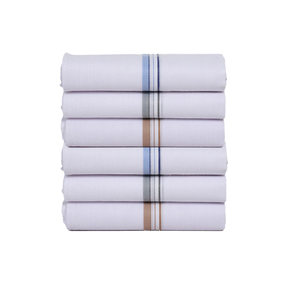 Men's Formal Cotton Handkerchief White